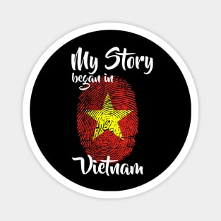 Vietnam Flag Fingerprint My Story DNA Vietnamese Magnet